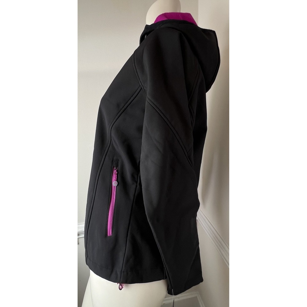 New Balance Women's Jacket Black Pink Full Zip Hooded Long Sleeve Size M NWT $90 - Picture 3 of 15